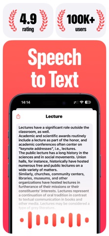Speech to Text: AI Voice Notes Screenshot 1 of 9