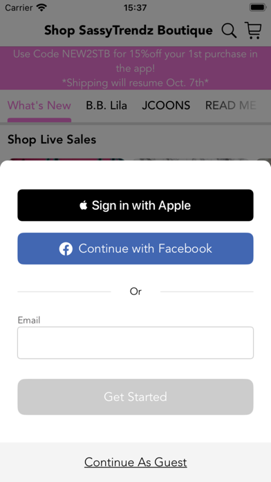 Shop SassyTrendz Boutique Screenshot