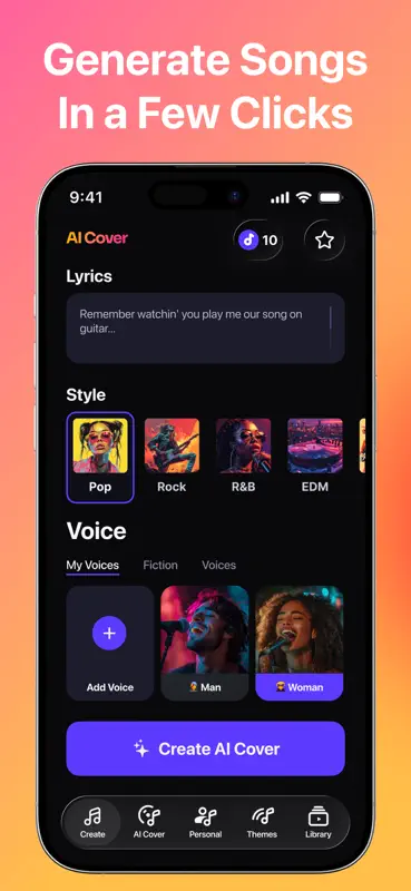 AI Cover: Own Songs Generator screenshot 2 of 7