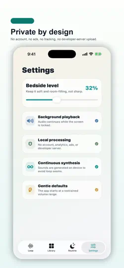 Captura de pantalla de Baby Sleep Loop en iPhone 5