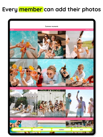 Campfire - group photo sharing iPad screenshot