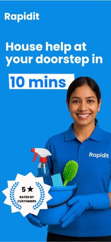 Rapidit: House Help in 10 Mins iPhone screenshot 1