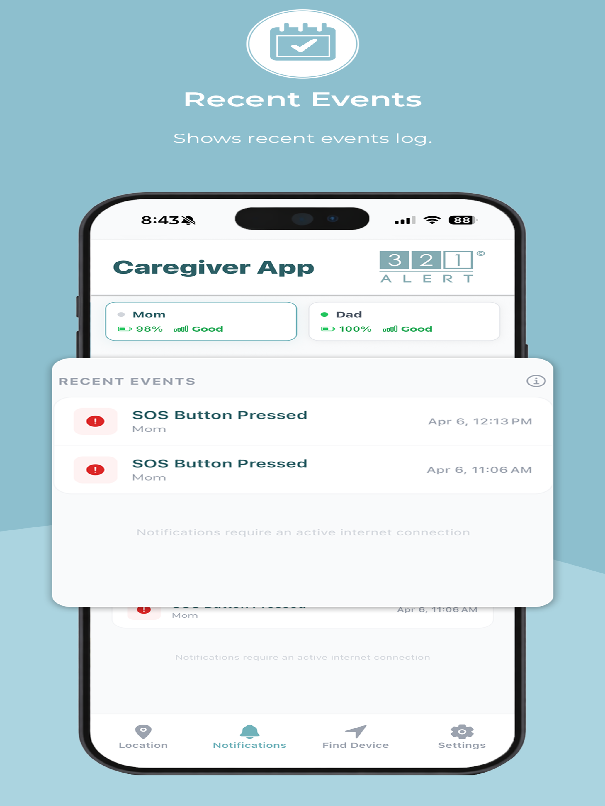 321 Alert - Caregiver App