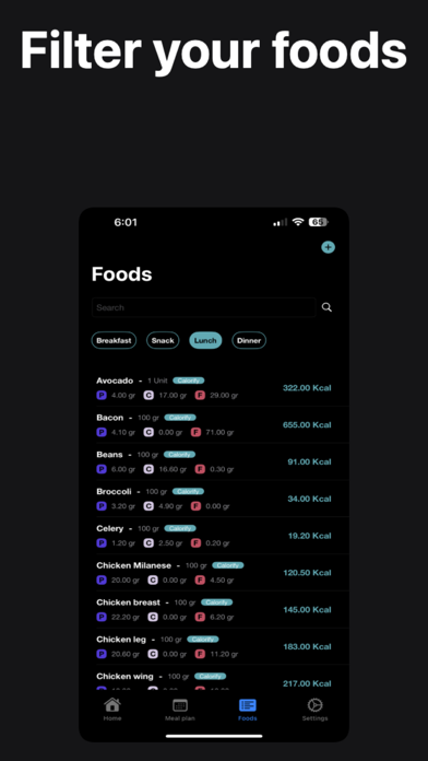 Meal Planner - CaloTrack Screenshot
