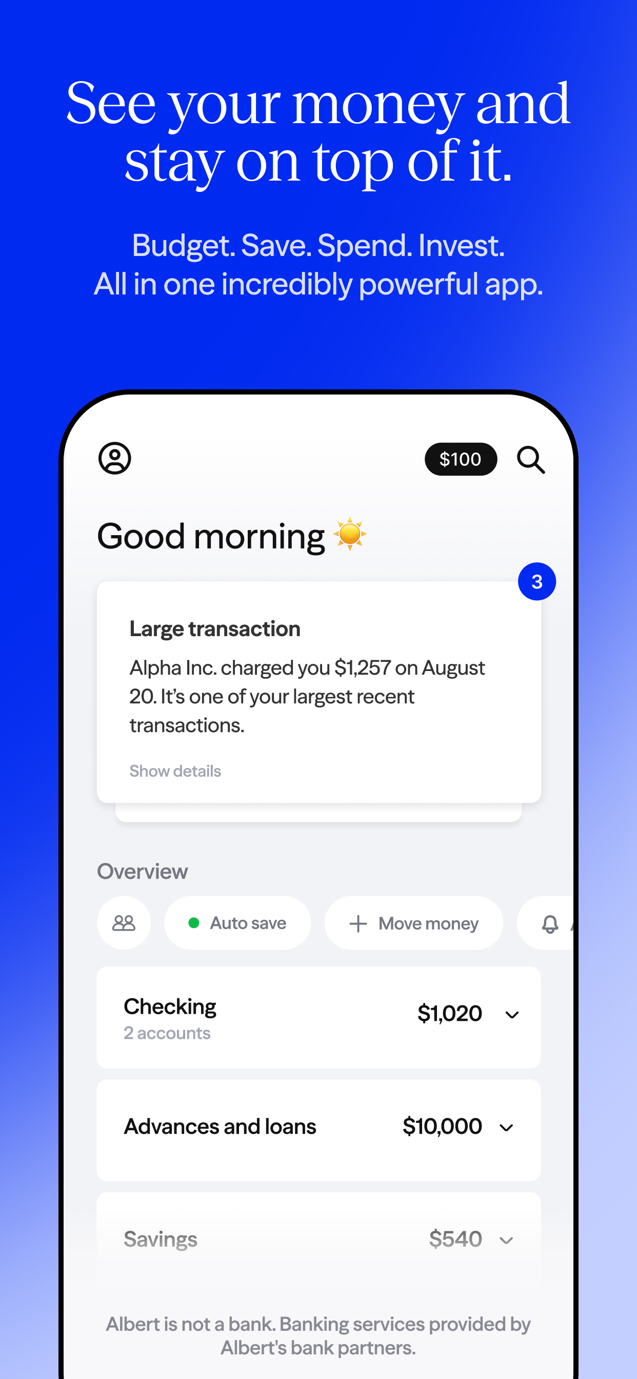 Albert: Budgeting and Banking