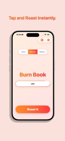 Burn Book - One Tap Roast iPhone screenshot