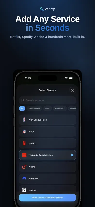 Zentry: Subscription Tracker screenshot 5
