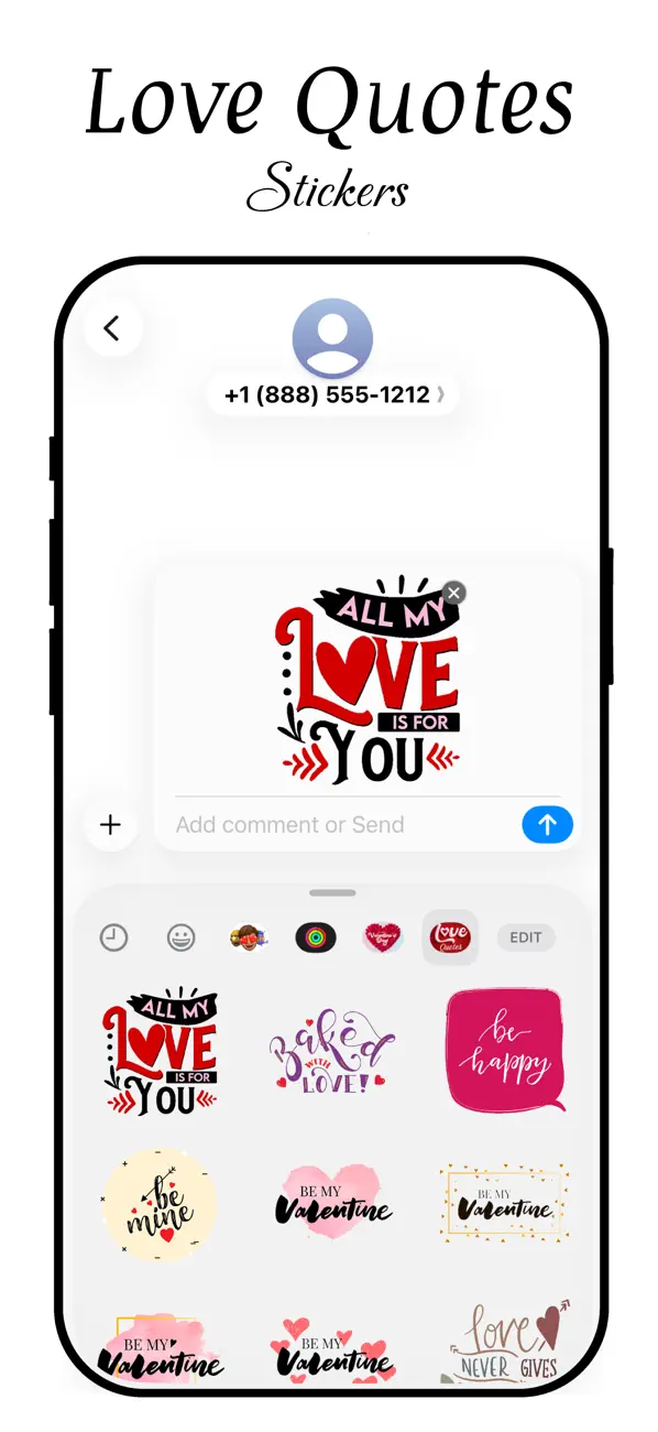 #4. The Love Quotes Stickers (iOS) By: Vikas Kumar