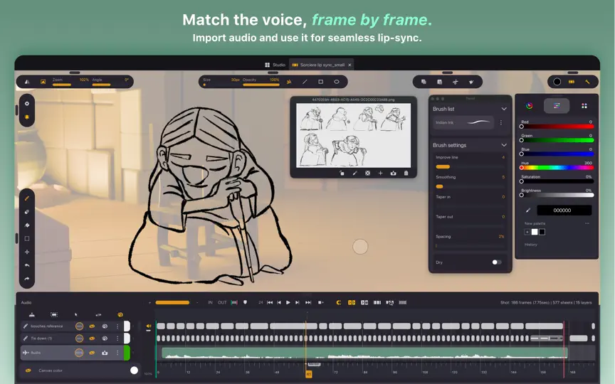 Screenshot von Callipeg Studio: 2D Animation auf dem iPhone 4