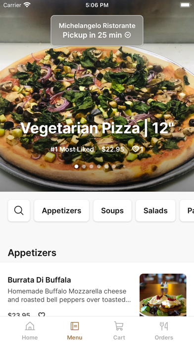 Michelangelo Ristorante To Go iPhone screenshot 2 - Food & Drink app