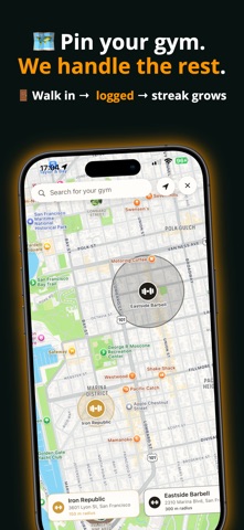GymRhythm – Gym Habit Streak iPhone screenshot