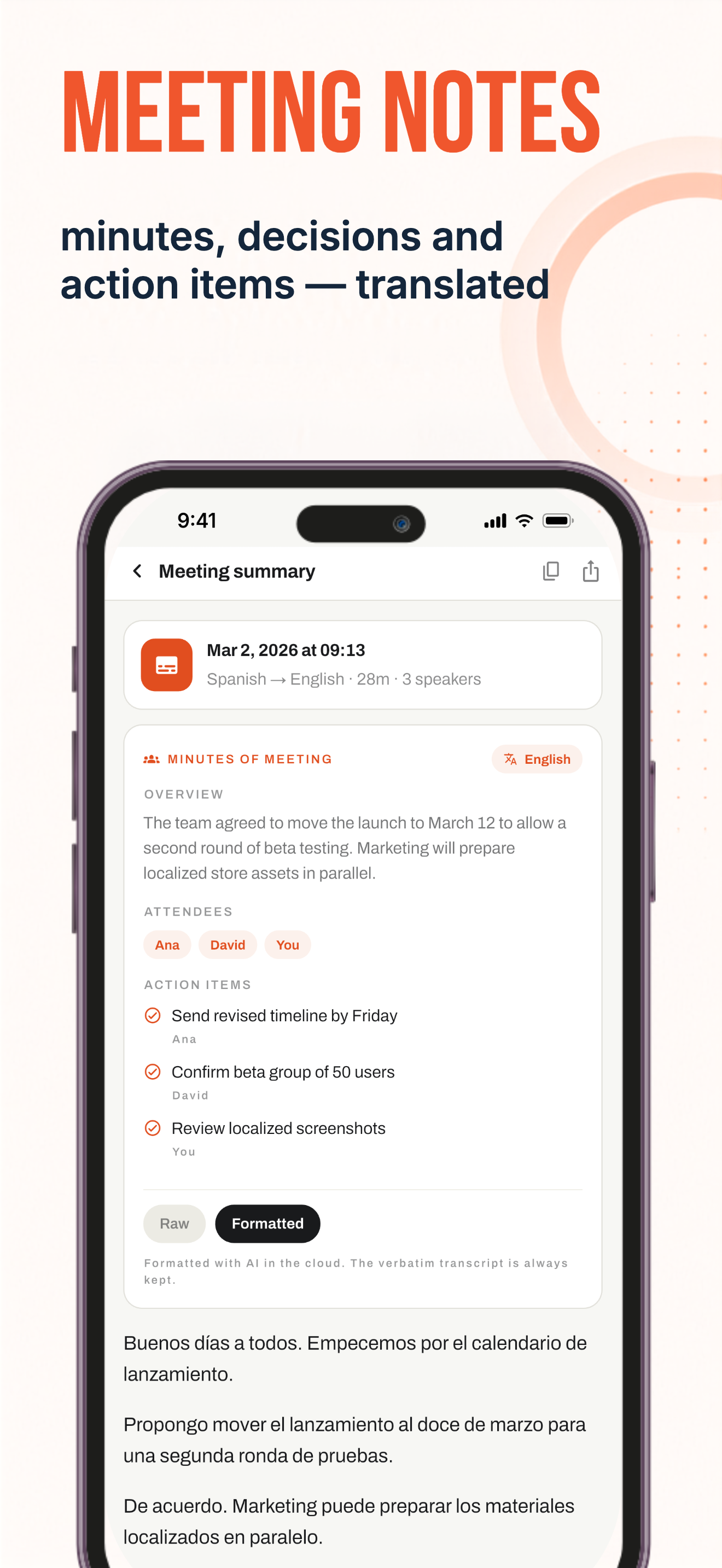 Spoken: Live Translate & Notes screenshot 4