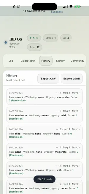 IBD Tracker: Crohn's & Colitis screenshot 4