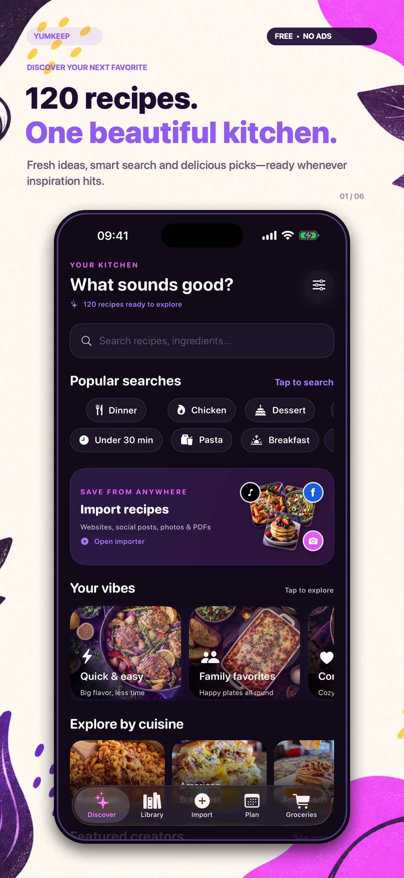 Screenshot 1 of YumKeep: Recipe Keeper