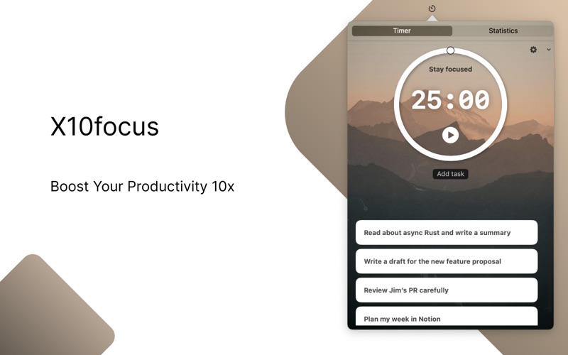 x10focus app screenshot