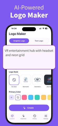 Logo Designer - AI Logo Maker iPhone screenshot