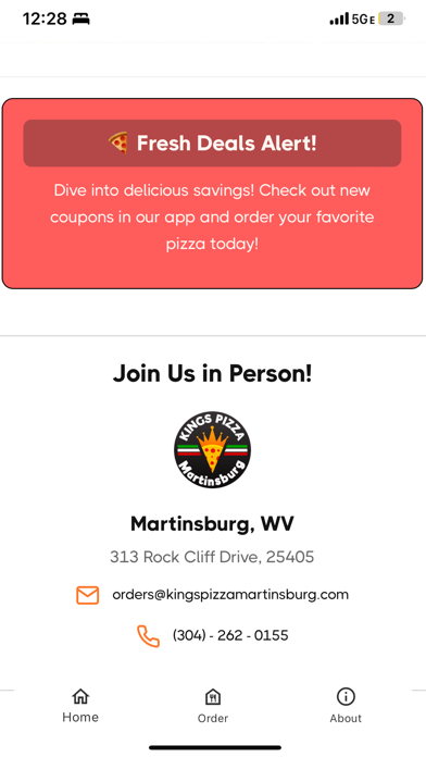 Kings Pizza Martinsburg Screenshot