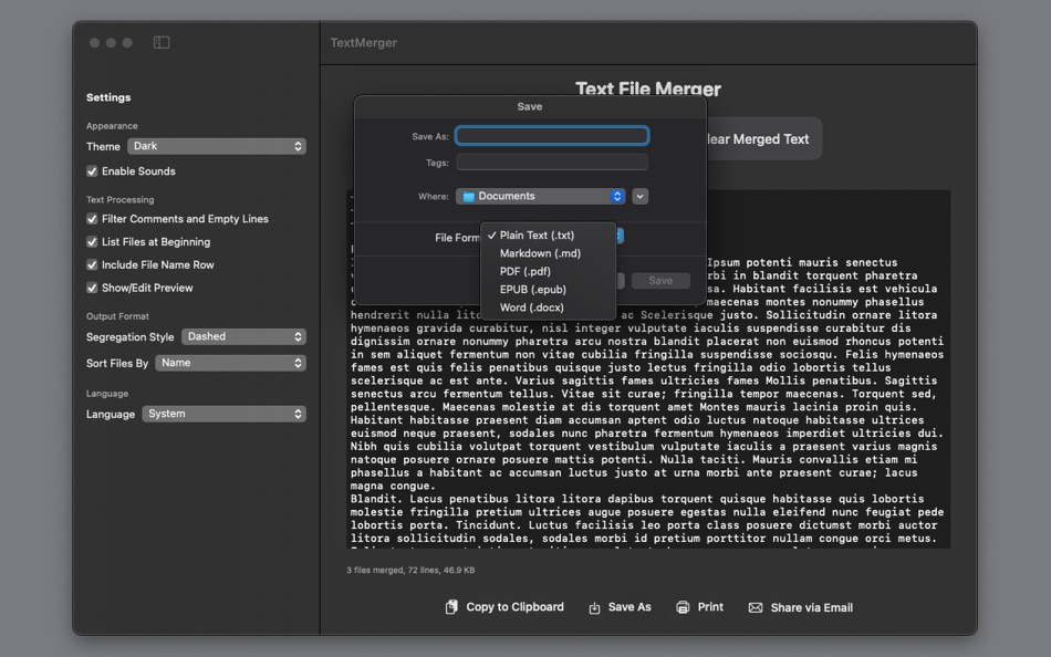#5. TextMerger (macOS) 由: cybereed