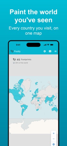 Footly - Travel Map screenshot