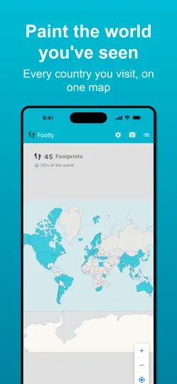 Captura de pantalla de Footly - Travel Map en iPhone 1