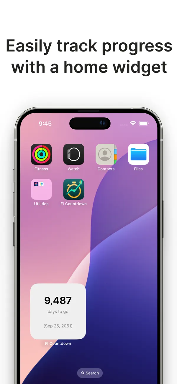 #4. FI Countdown (iOS) Ved: Matthew Chun