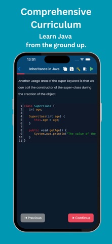 Learn Java - Backend & OOP iPhone screenshot