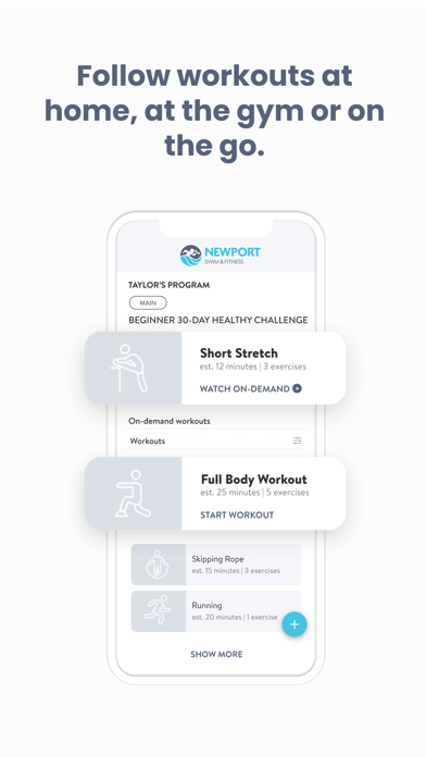 NewportSwimFit Screenshot