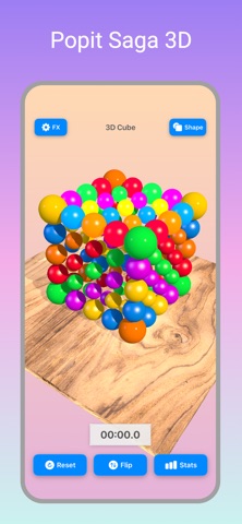 Popit Saga 3D - Buble rush iPhone screenshot