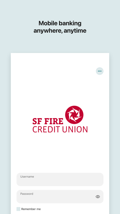 SF Fire CU Mobile Banking iPhone screenshot 1 - Finance app
