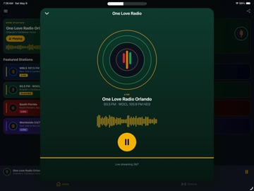 One Love Radio Live iPad screenshot