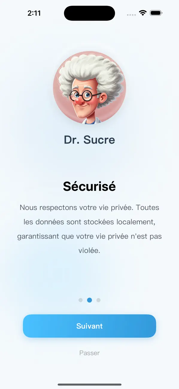 Screenshot #1 pour Dr. Sucre - Journal du Diabète