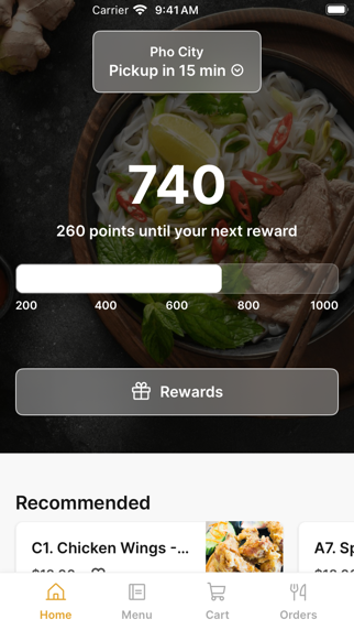 Pho City iPhone screenshot 1 - Food & Drink app