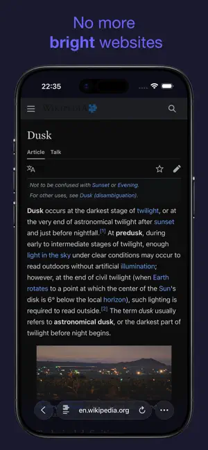 Dusk - Dark mode for Safari screenshot 1