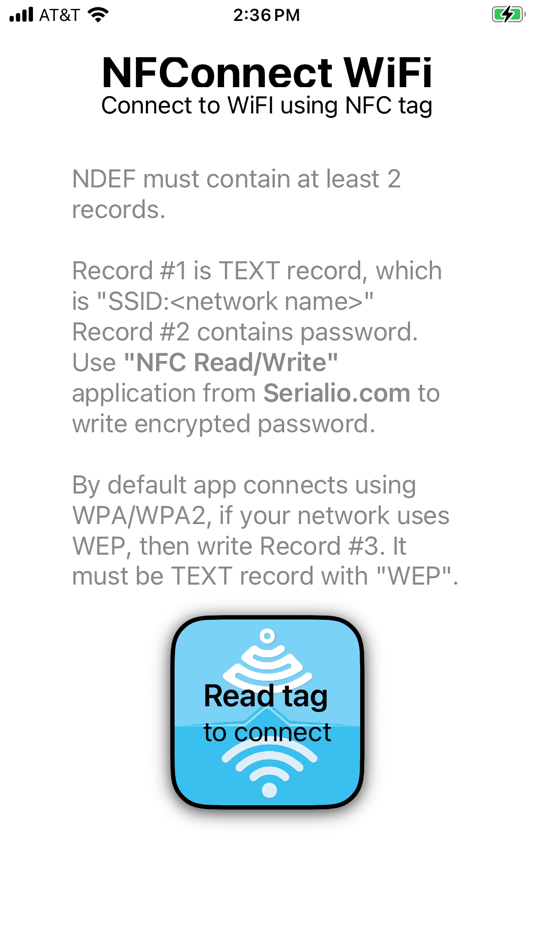 #1. NFConnect WiFi (iOS) 来自: Serialio Ltd.