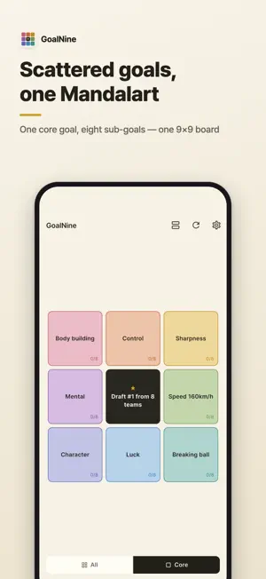 GoalNine: Mandalart Planner screenshot 1
