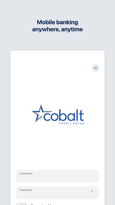 Cobalt Mobile Banking Screenshot