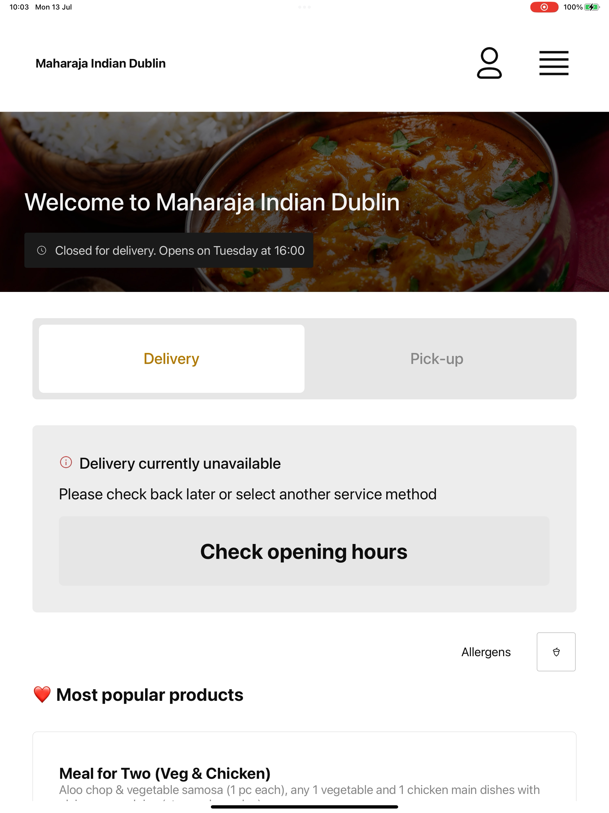 Maharaja Indian Dublin screenshot 10
