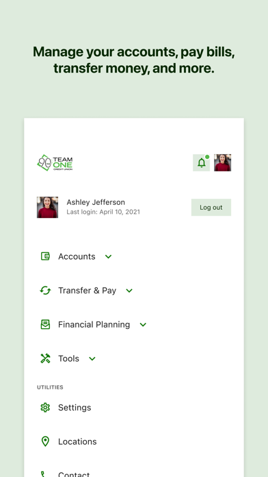 Team One Credit Union Screenshot