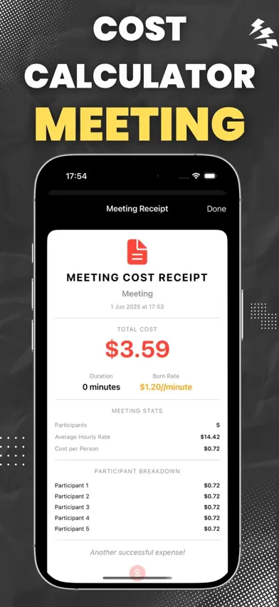 Meeting Cost Calculator Pro screenshot 4