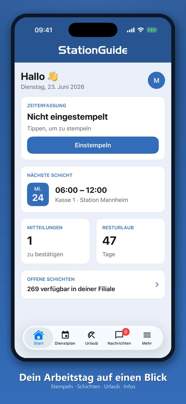 Screenshot #1 pour StationGuide Mitarbeiter-App