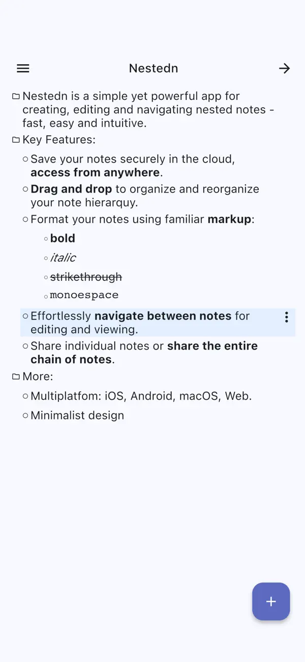 #1. Nested Notes (iOS) Von: Brasilia Tec