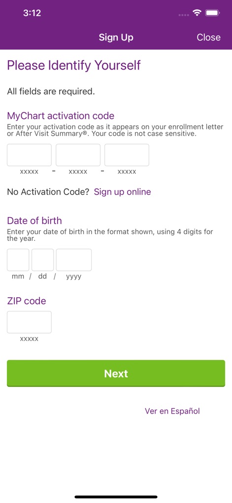 Trinity Health MyChart - Discover the streamlined sign-up process, detailing input fields for activation codes and personal identification like date of birth.