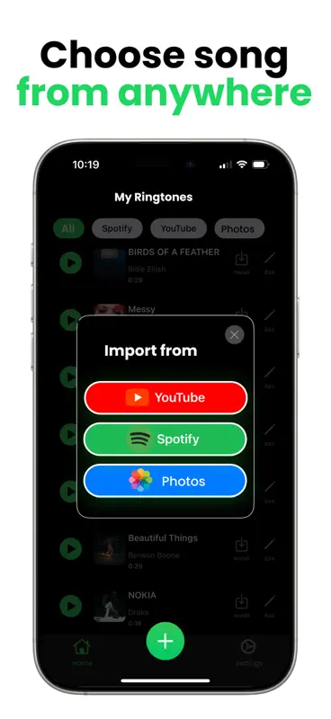 iRingtone: Spotify & YouTube screenshot 2 of 4