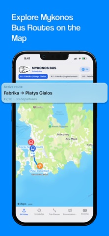 Mykonos Bus KTEL iPhone screenshot