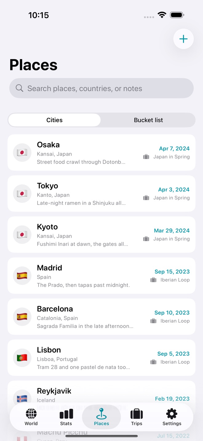 GlobeTally screenshot 2