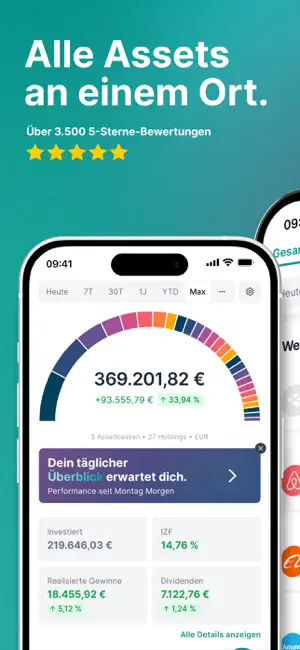 Parqet - Portfolio Tracker iPhone screenshot 1