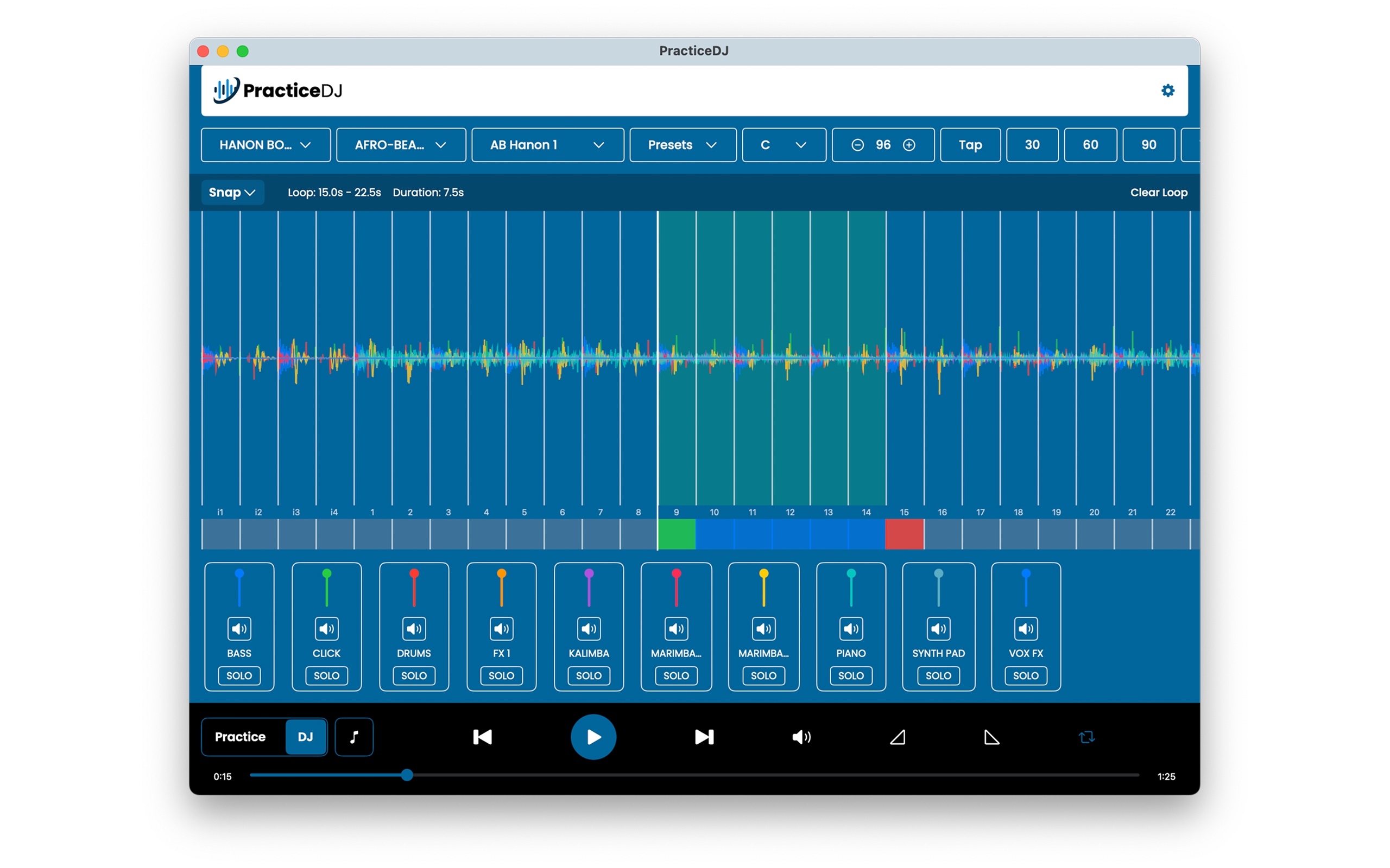 PracticeDJ-Piano Tracks/Mixing screenshot 14