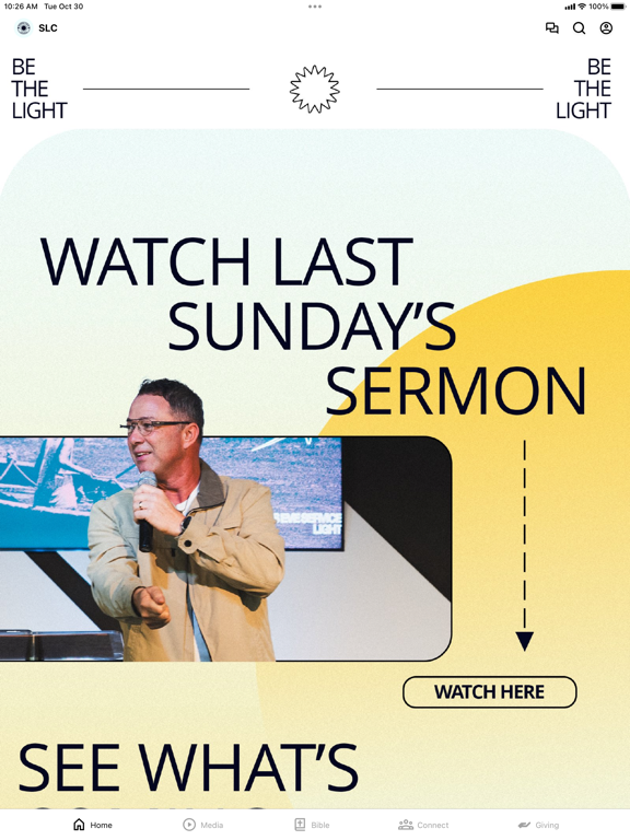 Shining Light Church iPad screenshot 1 - Education app