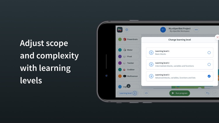eXperiBot Blockly screenshot-3