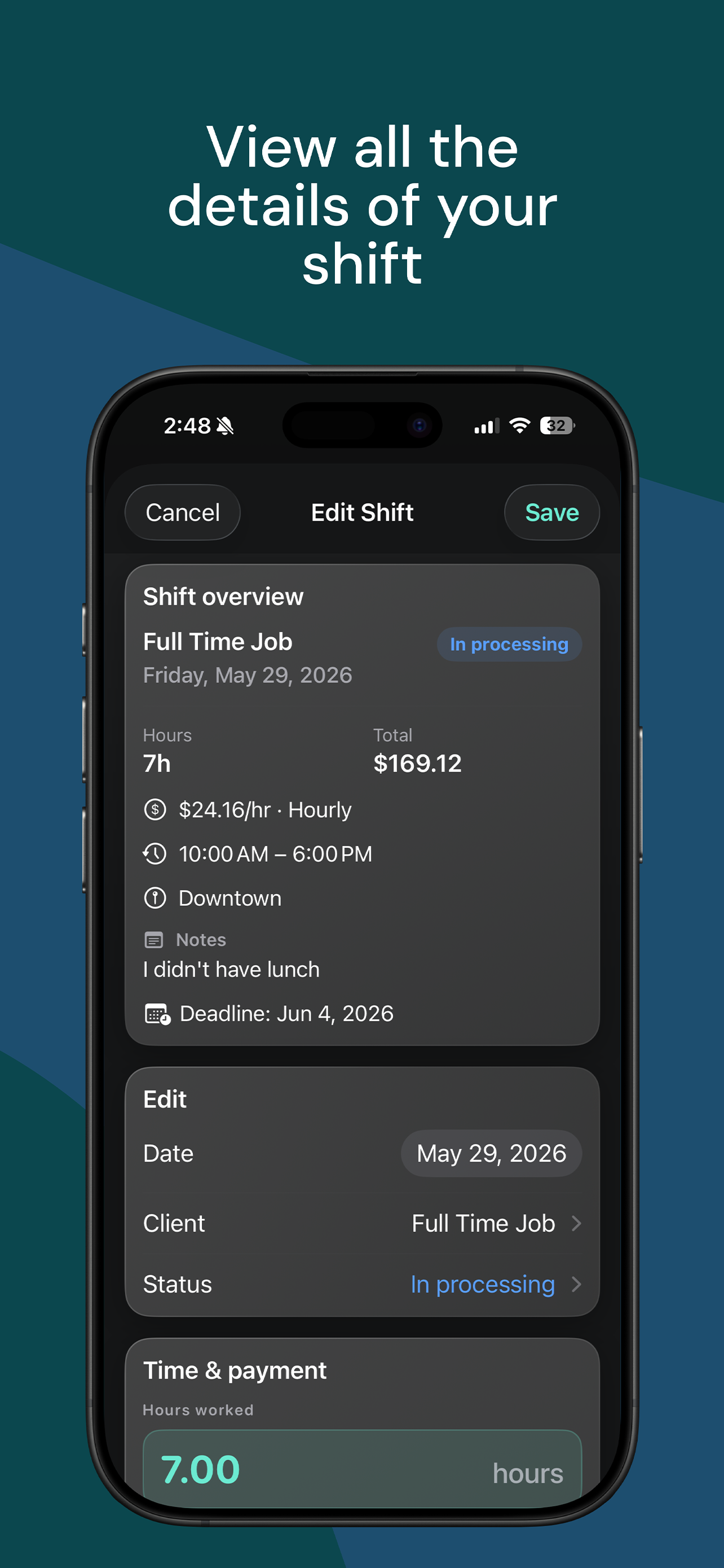 TimelyPay: Hours Tracker screenshot 4